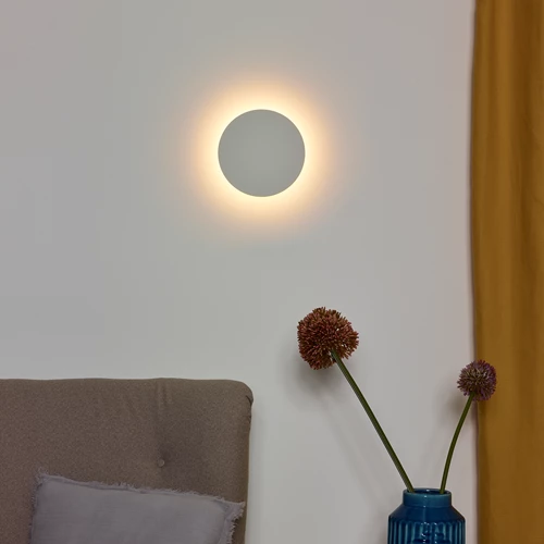 Lucide EKLYPS LED - Wandlamp - Ø 15 cm - LED - 1x7W 3000K - Wit - sfeer 1